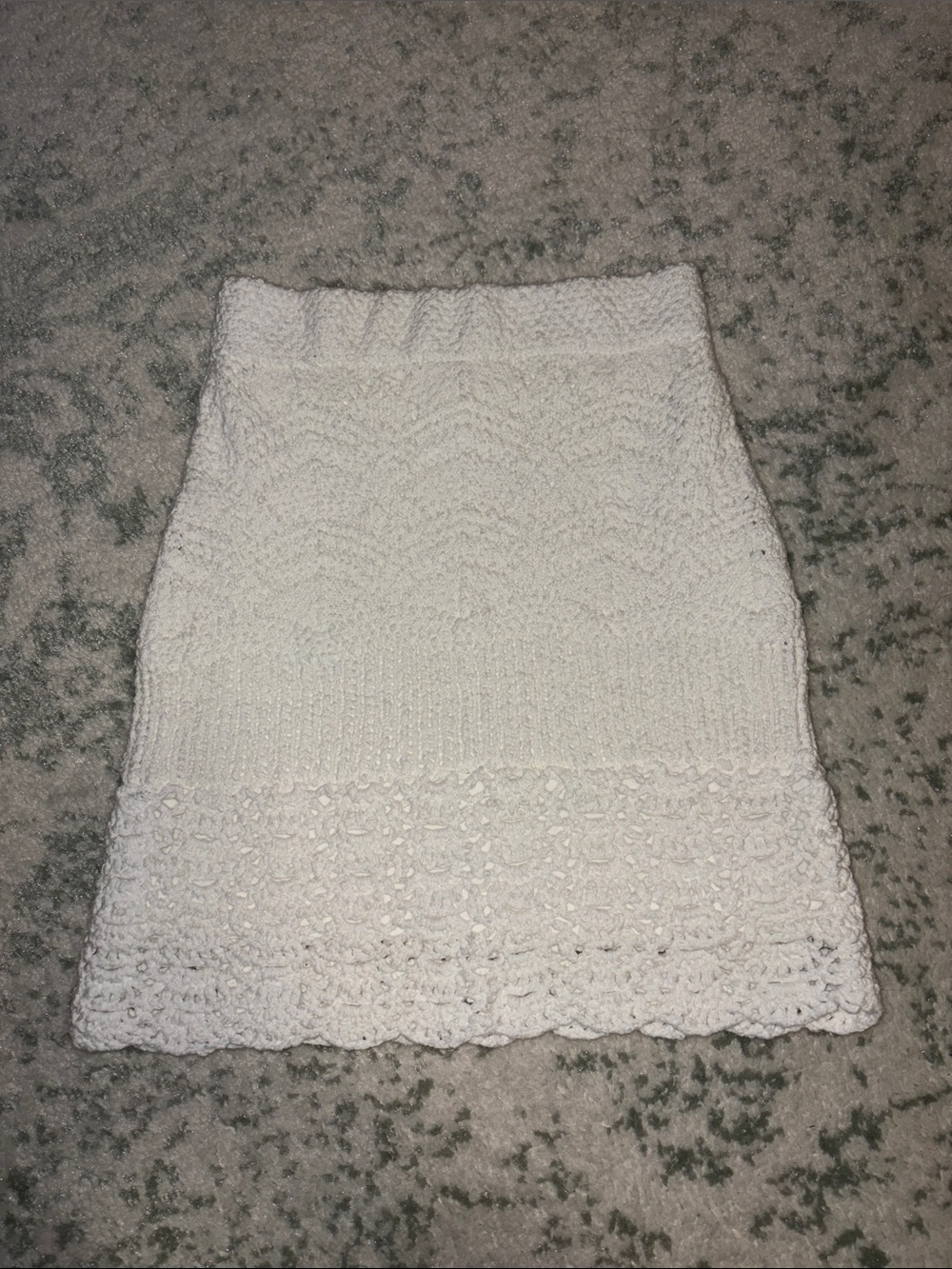 Gianni Bini White Crochet Mini Skirt